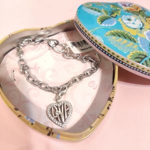 Brighton Diva Heart Snap Charm Bracelet